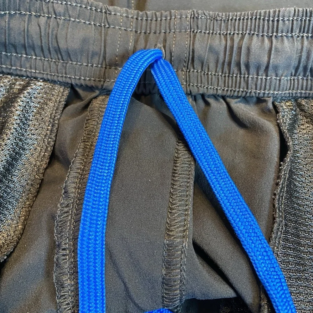 Men's Northface Flashdry Athletic Shorts Black With Blue Large Drawstring‎